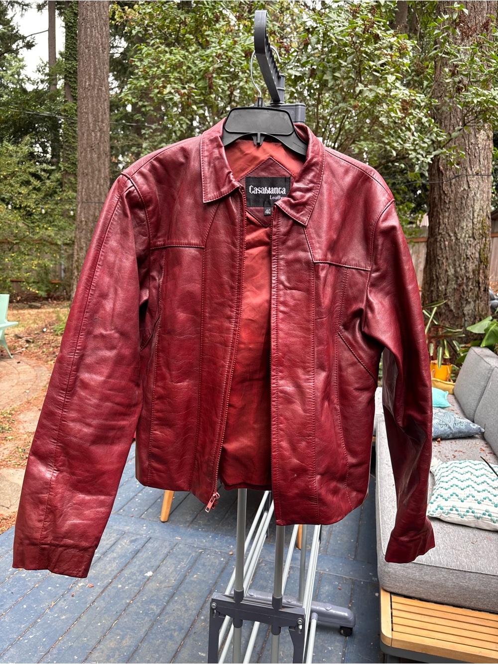 Vintage Red Leather Jacket by Casablanca